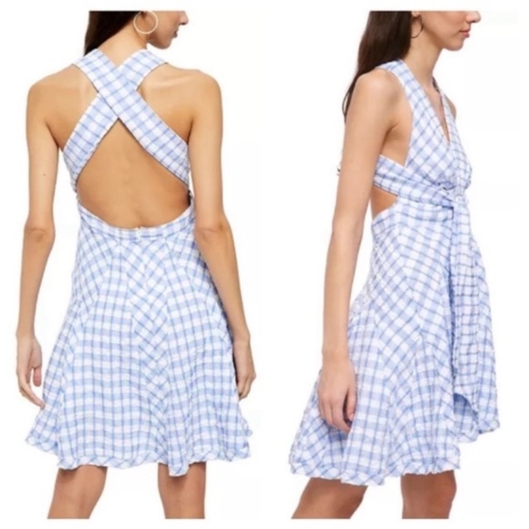 Free People Gingham Halter Dress - Picture 10 of 10